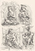 VENICE. Madonnas-Mantegna, Padua 1880 old antique vintage print picture