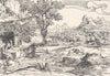 VENICE. St Jerome, Desert-Titian 1880 old antique vintage print picture