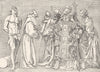 6 SAINTS. Seb, Frank, Tony, Pete, Nick, Kath-Titian 1880 old antique print