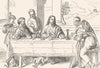VENICE. Pilgrims of Emmaus-Veronese 1880 old antique vintage print picture