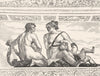 VENICE. Apollo, Venus-Veronese(Fresco, Villa Barbaro) 1880 old antique print