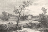 VENICE. View at Burano 1880 old antique vintage print picture