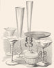VENICE. Murano blown glass-17th century 1880 old antique vintage print picture