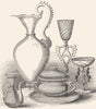 VENICE. Murano blown glass-17th century 1880 old antique vintage print picture
