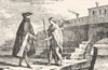 VENICE. Carnival costumes-18th century(Bartolozzi) 1880 old antique print