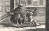 VENICE. Carnival costumes-18th century(Bartolozzi) 1880 old antique print