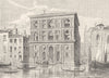 VENICE. Grimani Palace-Grand Canal 1880 old antique vintage print picture