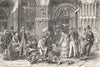 VENICE. Pigeons of St Mark's Sq 1880 old antique vintage print picture