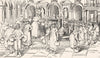 VENICE. Bigolante, basins of Ct Ducal Palace 1880 old antique print picture