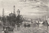 VENICE. View in the Island of Burano 1880 old antique vintage print picture