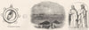 WILTS. Astronomy; Sarum; Druids, Autun Bas-relief 1845 old antique print