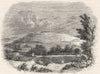 WILTS. Remains of Old Sarum 1845 antique vintage print picture
