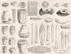 CEMETARIES. Contents of British Barrows 1845 old antique vintage print picture