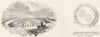 WILTS. Avebury-restored; plan 1845 old antique vintage print picture