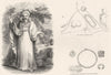 AVEBURY. Arch-Druid, Judicial costume; plan; ornament 1845 old antique print