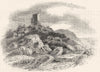 CORNWALL. Carn Brae Castle 1845 old antique vintage print picture