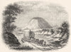 WILTS. Silbury Hill, in Wiltshire 1845 old antique vintage print picture