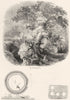 IRELAND. Druid Grove; Carrighhill, Ballyhendon caves 1845 old antique print
