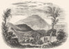 HEREFORD. The Herefordshire Beacon 1845 old antique vintage print picture