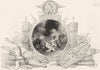 ROME. Symbols of Rome 1845 old antique vintage print picture