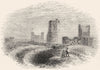 DOVER CASTLE. Roman Lighthouse, Church & Trench 1845 old antique print picture