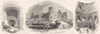 SUSSEX. Sally-port, Pevensey; Norman keep; Tower  1845 old antique print