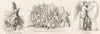 ROME. Romans & Barbarians, arch of Trajan; Victory 1845 old antique print
