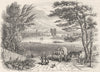 RIVERS. The Thames at Coway Stakes 1845 old antique vintage print picture