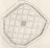 HANTS. Silchester Plan of city 1845 old antique vintage print picture