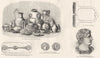 ROMAN BRITAIN. Ships, Coin Mould; Witham; Constantine 1845 old antique print