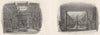 ITALY. Room of Roman house Pompeii; Atrium 1845 old antique print picture