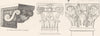 CAPITALS. Lorsch, Mainz cathedral; Console-Spalatro 1845 old antique print
