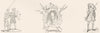 MILITARIA. Ringed mail; Saxon mantle, weapon; soldier 1845 antique print