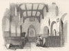 HERTS. St Michael's Church, St Alban's 1845 old antique vintage print picture