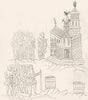 CHURCHES. Consecration of Saxon Church 1845 old antique vintage print picture