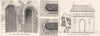WINDOWS. Westminster Palace; Darent; Bosham(Bayeux) 1845 old antique print