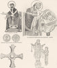 RELIGIOUS. St Augustine; Dunstan; Ceolnoth; Cuthbert 1845 old antique print