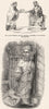 CLERGY. Abbot Elfnoth, St Augustine, Cuthbert(Durham) 1845 old antique print