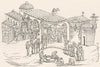 BUILDINGS. House of Saxon Nobleman 1845 old antique vintage print picture
