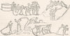FARMING. Plough, Sow, Mow, Glean, Harvest-supper 1845 old antique print