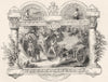 TRIBAL. Saxon Emblems of month 1845 old antique vintage print picture