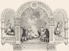 TRIBAL. Saxon Emblems of month 1845 old antique vintage print picture