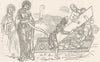 SOCIETY. Coffin & Grave clothes; raising of Lazarus 1845 old antique print