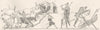 SUSSEX. Hastings(Bayeux Tapestry); Death of Harold  1845 antique print