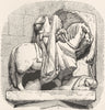FRANCE. William Conqueror, St Stephen, Caen 1845 old antique print picture