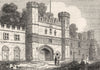 MILITARIA. Battle Abbey Gateway 1845 old antique vintage print picture
