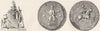 DECORATIVE. Red King poem; Seal of William Rufus 1845 old antique print