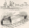 HUNTING. Stag ; Tomb of Rufus 1845 old antique vintage print picture