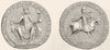 DECORATIVE. Great Seal of Henry II 1845 old antique vintage print picture