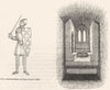 WARKWORTH. Castle; Guy Statue, Guy's Cliffe;  1845 old antique print picture